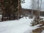 Теплая погода не пощадила ни лыжную трассу, ни участников гонки И. С. Утробина в Красногорске