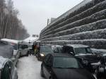 Автомобильные пробки на Одинцовской лыжероллерной трассе